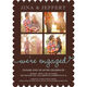 Brown Our Love Story Engagement Invitations Image 5 of 5